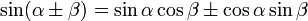 addition and subtraction theorems 