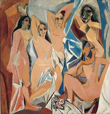 畢卡索的《亞維農的少女 Les Demoiselles d'Avignon》