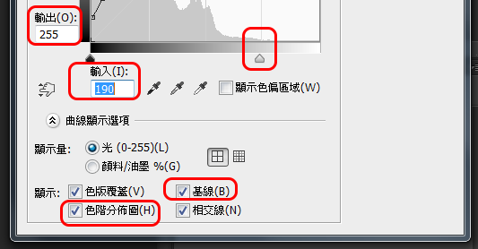 調整光線曲線法