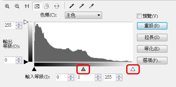 調整色階人工調整法