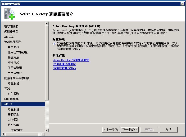 伺服器角色管理