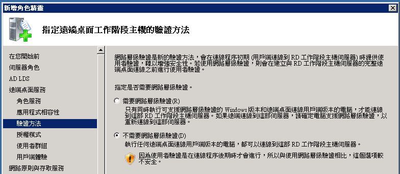 伺服器角色管理