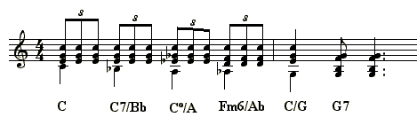Blues-stepwise Progression