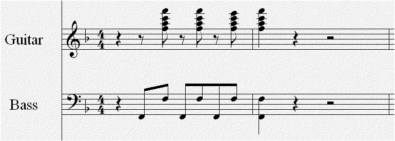 經過和弦FMaj7的演奏法